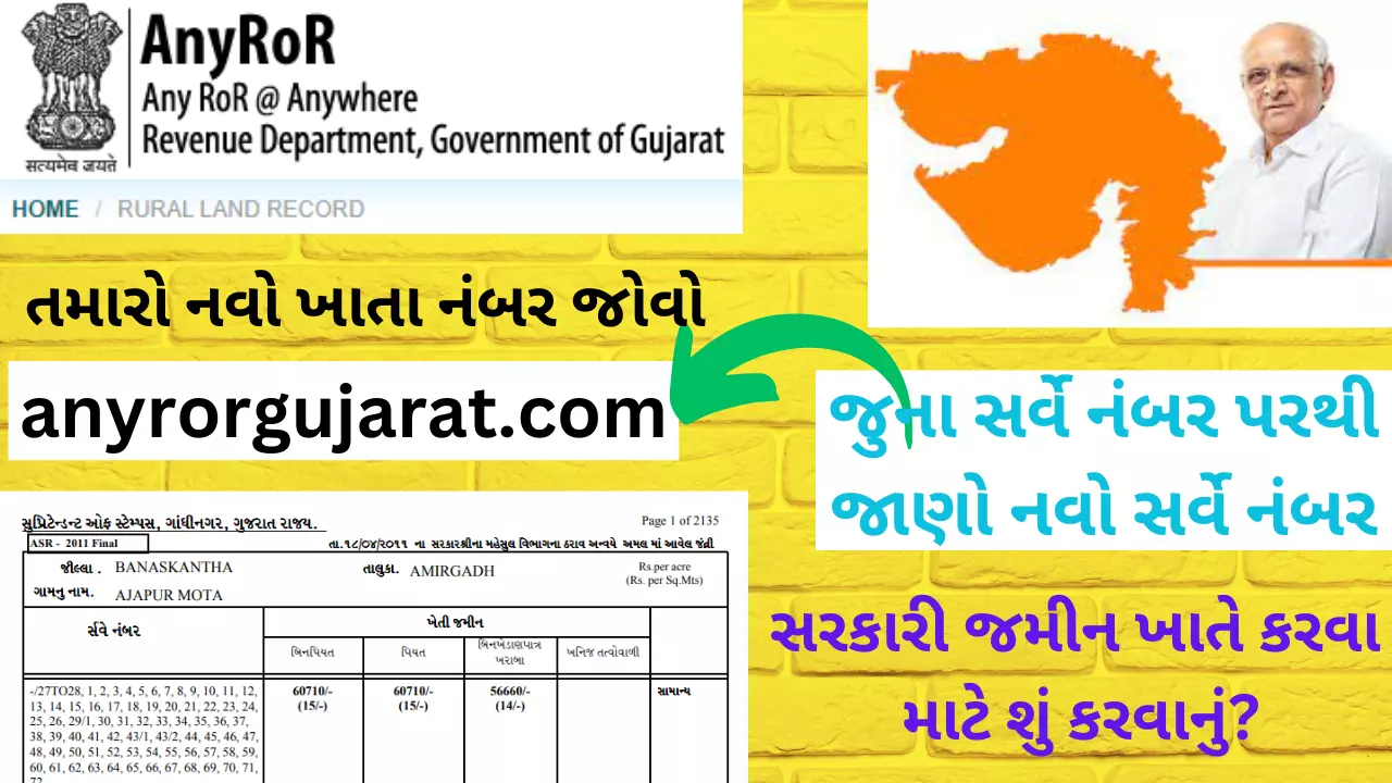 Old Survey Number to New Survey Number Gujarat