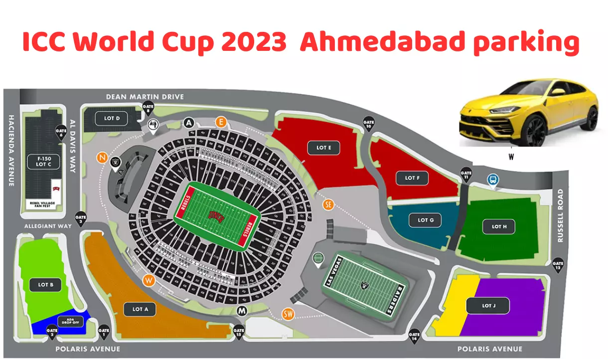 Best ICC World Cup 2023 Narendra Modi Stadium Ahmedabad parking booking app