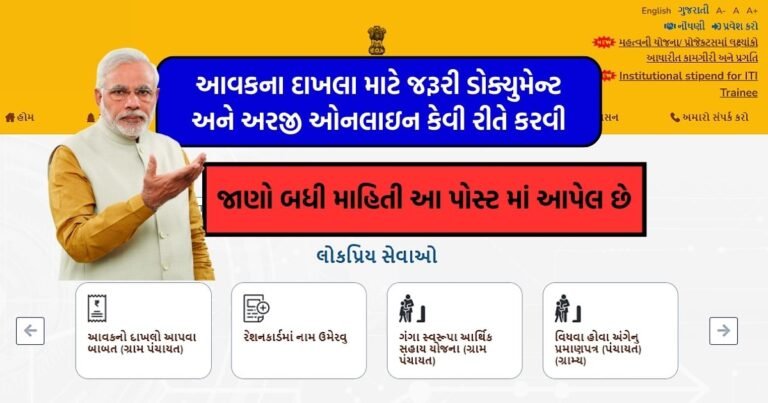 Aavak no dakhlo anyror Gujarat 2024